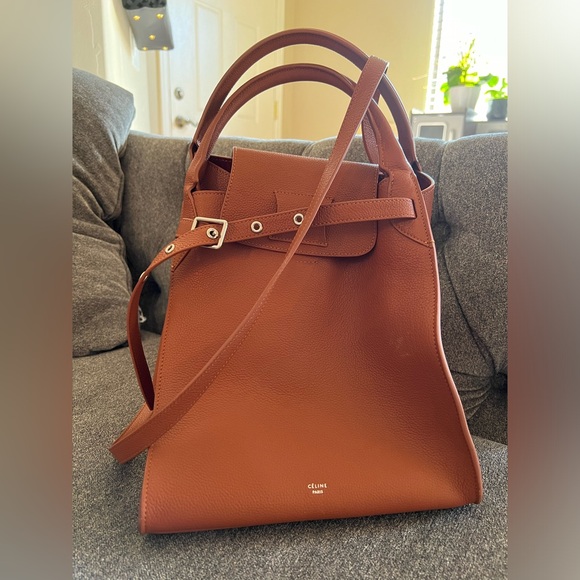 Celine Smooth Calfskin Small Long Strap Big Bag Tan - Picture 6 of 13